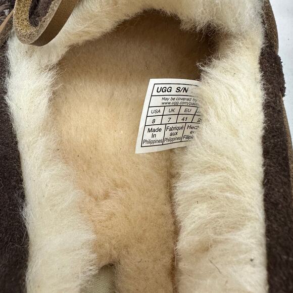 Authentic Ugg Olsen Slippers Indoor Outdoor Loafers Men's 8 Womens 9.5 Espresso - Picture 6 of 6